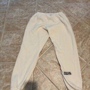 spiritutal gangster sweatpants white size small preloved